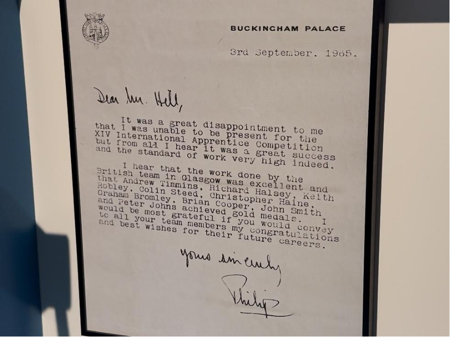 A journey across the seas to reconnect: Peter Johns, 81-year-old champion of WorldSkills Competition, revisits his gold medal, letter of congratulations, and a video after 60 Years